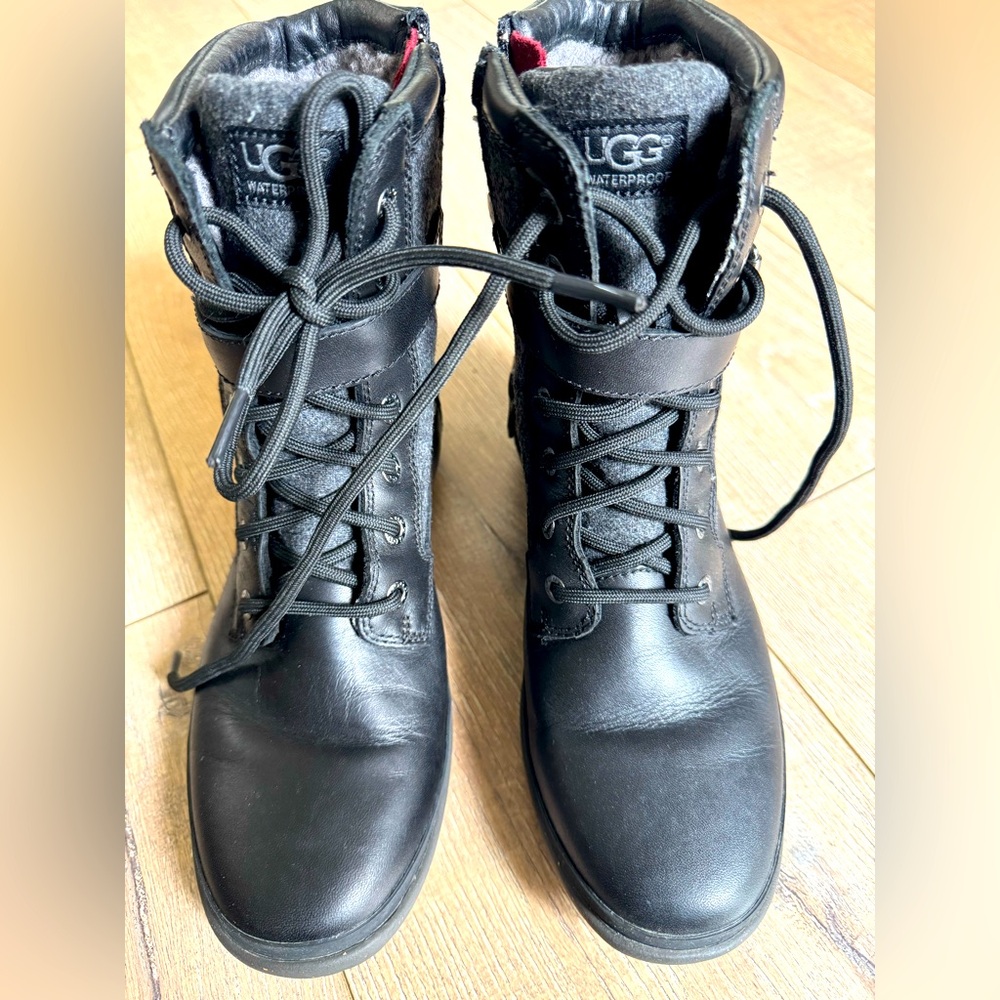 UGG Black and Gray Cozy Waterproof Boots